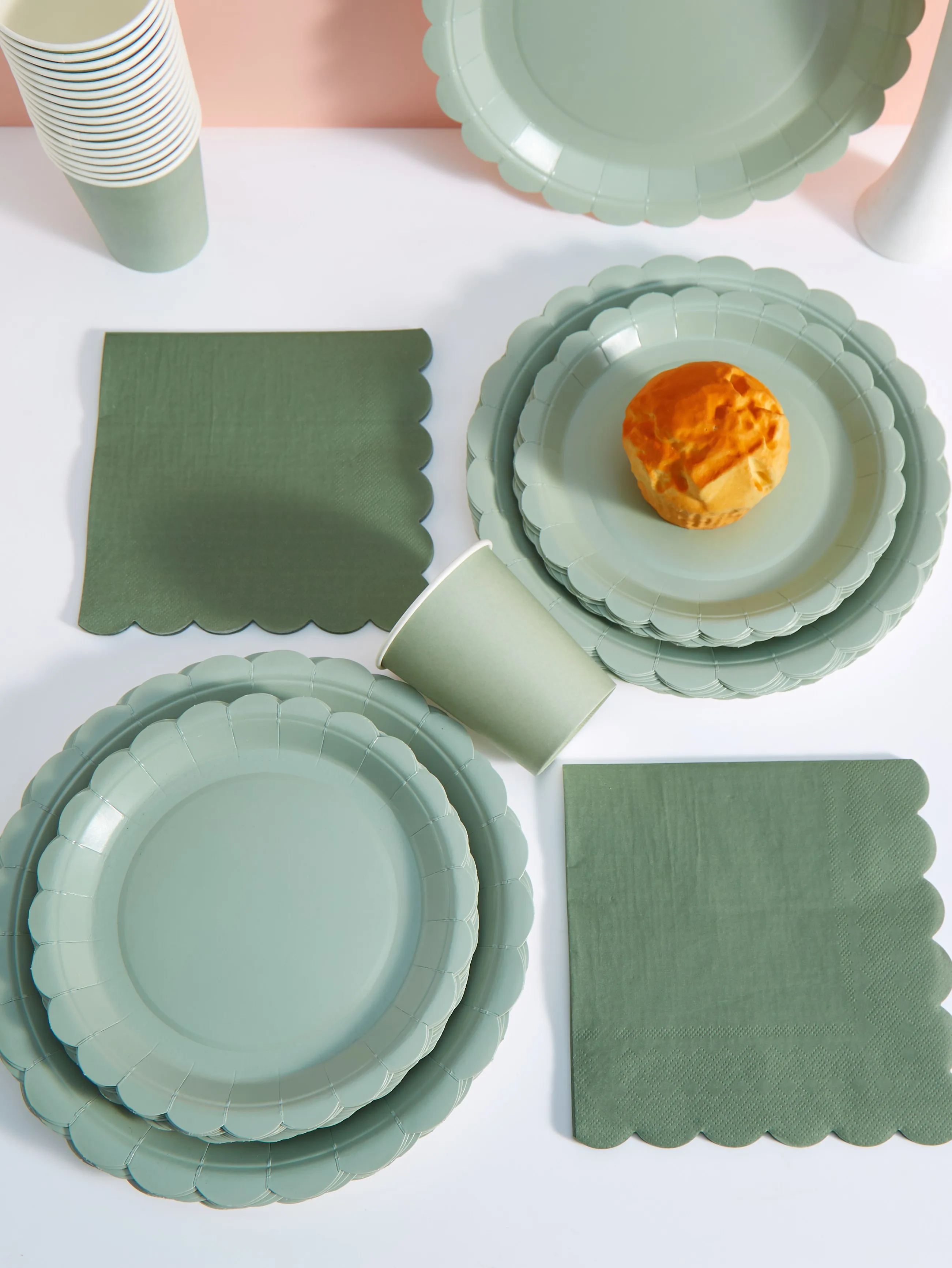 97pcs/set Disposable Tableware Set Paper Plates Cups Napkins Bohemia Wedding Bridal Birthday Party Decor Supplies - view 4