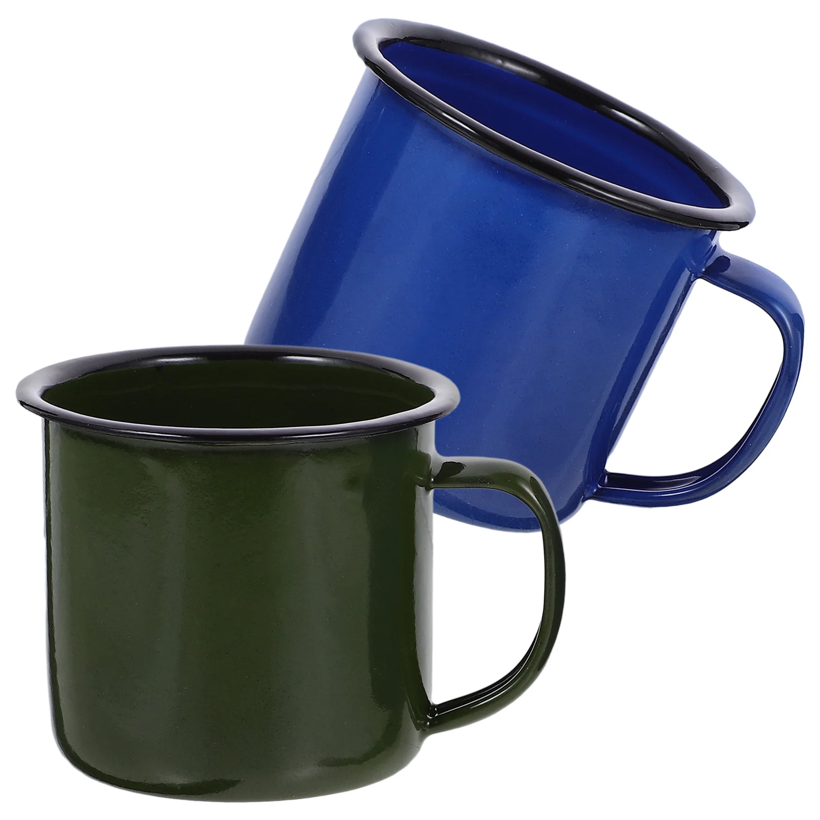 

2 Pcs Colored Enamel Mug Water Cup Drinking Small Tea Cups Espresso Concentrate Creative Coffee