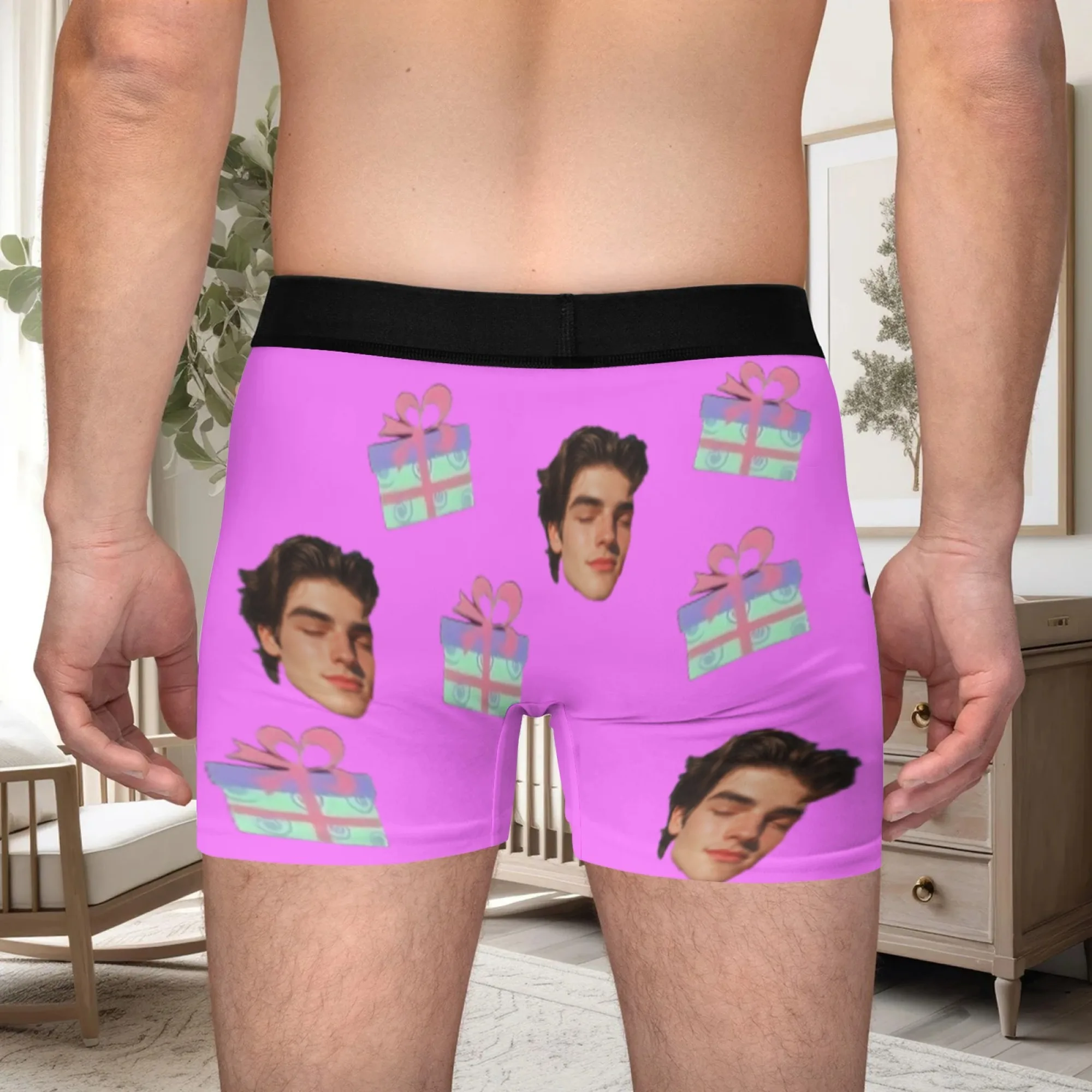 Personalized Face Photo Underwear Custom Boxer Briefs Custom Men Valentine's Day Gift For Husband Anniversary Gift for Dad view 5