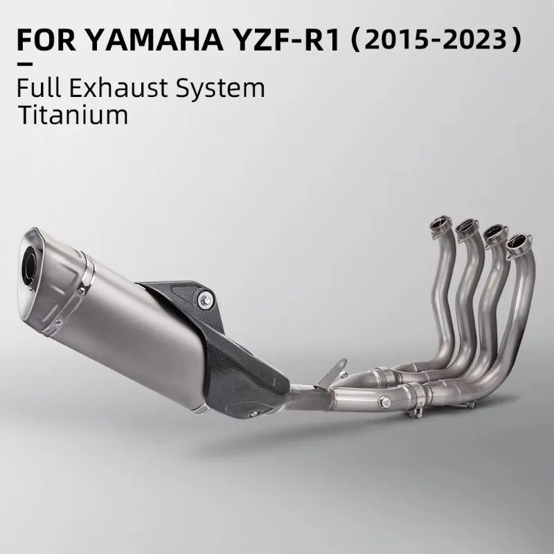 R1 System Titanium Alloy Escape Slip 51MM Front Tube Link Pipe Original Full Motorcycle Exhaust System
