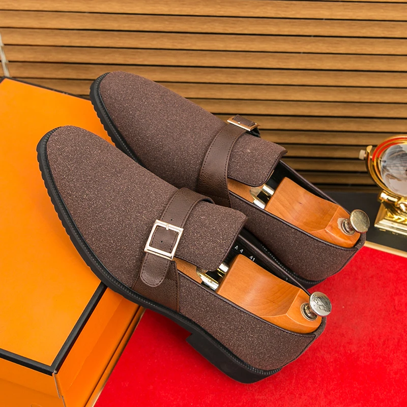 

Size 38-48 classic men loafers men casual elegant fashionable buckle leather shoes men business office brand shoes