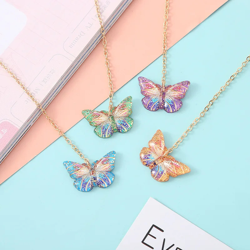 1 Pcs Lytwtw's Cartoon Metal Pendant Butterfly School Office Supplies Bookmarks Cute Kawaii Funny Stationery