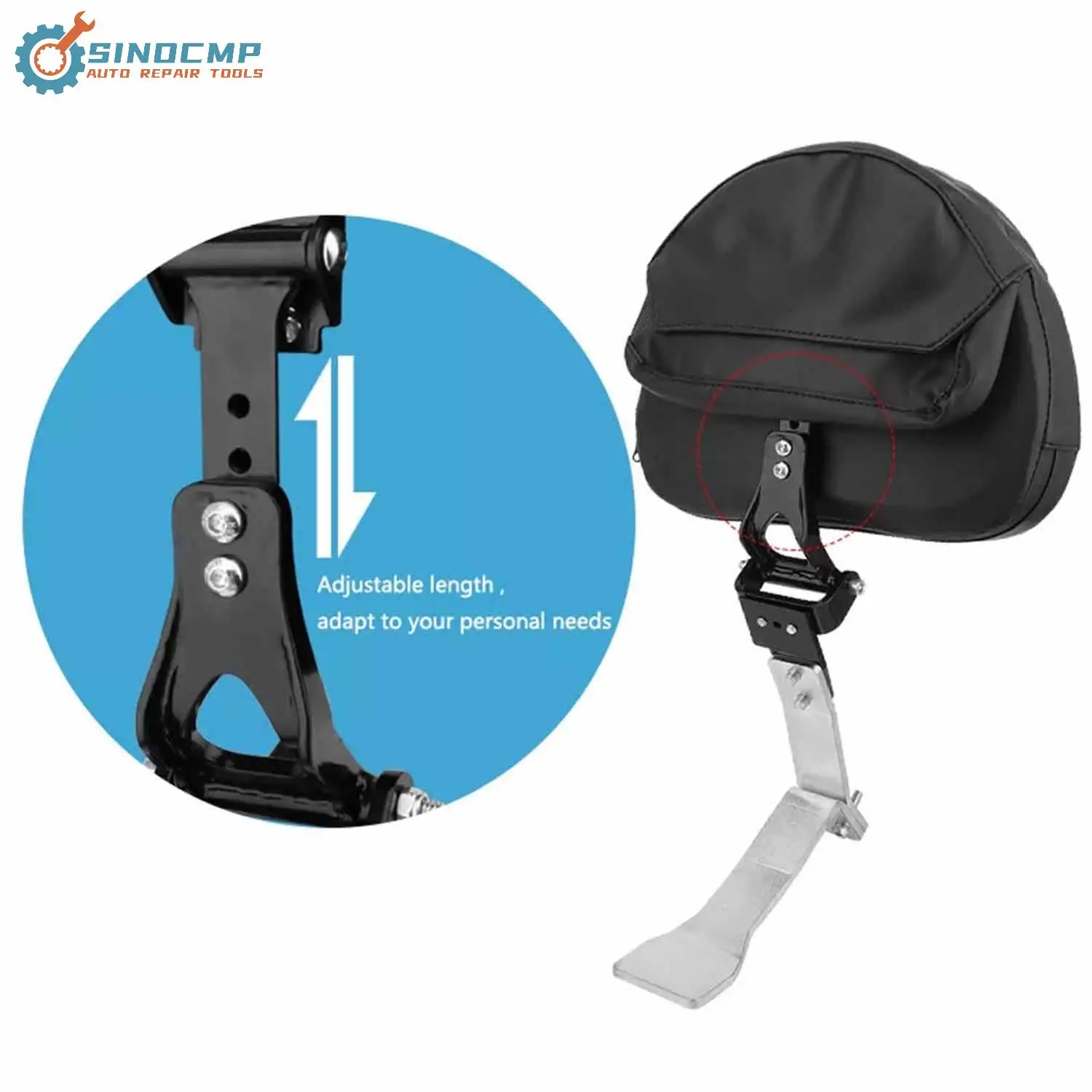 

New Black Front Driver Backrest Pad For Can Am Spyder RT SE6 RT SE6 2008-2017 Auto Parts