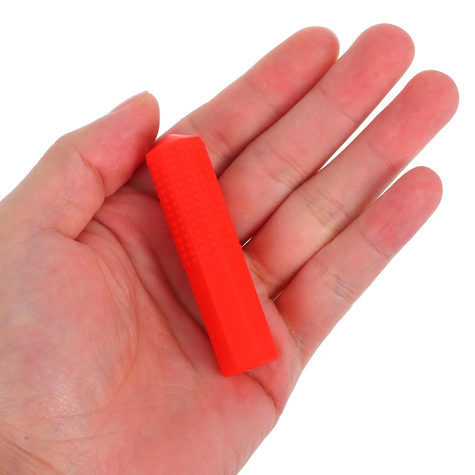 1Pcs Pencil Cap Sensory Chew Toys Bright Colors Soft Silicone Chewable Versatile Use Longlasting Red Tip