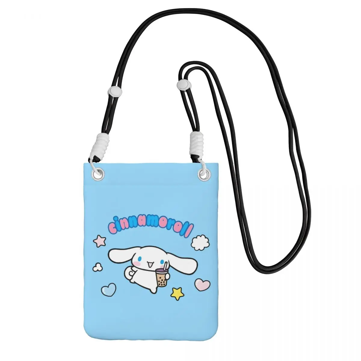 

Custom Cinnamoroll Smart Phone Wallet With Strap White Dog Crossbody Bag Women Men Travel Hiking Mobile Phone Bag