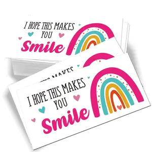 50 pièces Mini J’espère que ça vous fera sourire Cartes de remerciement professionnelles, cartes de vœux shopping à cartes d’appréciation client 10 meilleures cartes fausses en vente - No 1