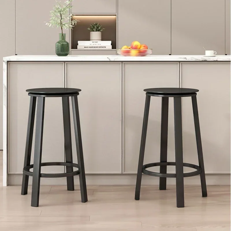 Sillas de lujo, muebles de Bar, silla de manicura de mediados de siglo, taburete para mostrador de cocina ergonómico de Metal antiguo y cómodo para café