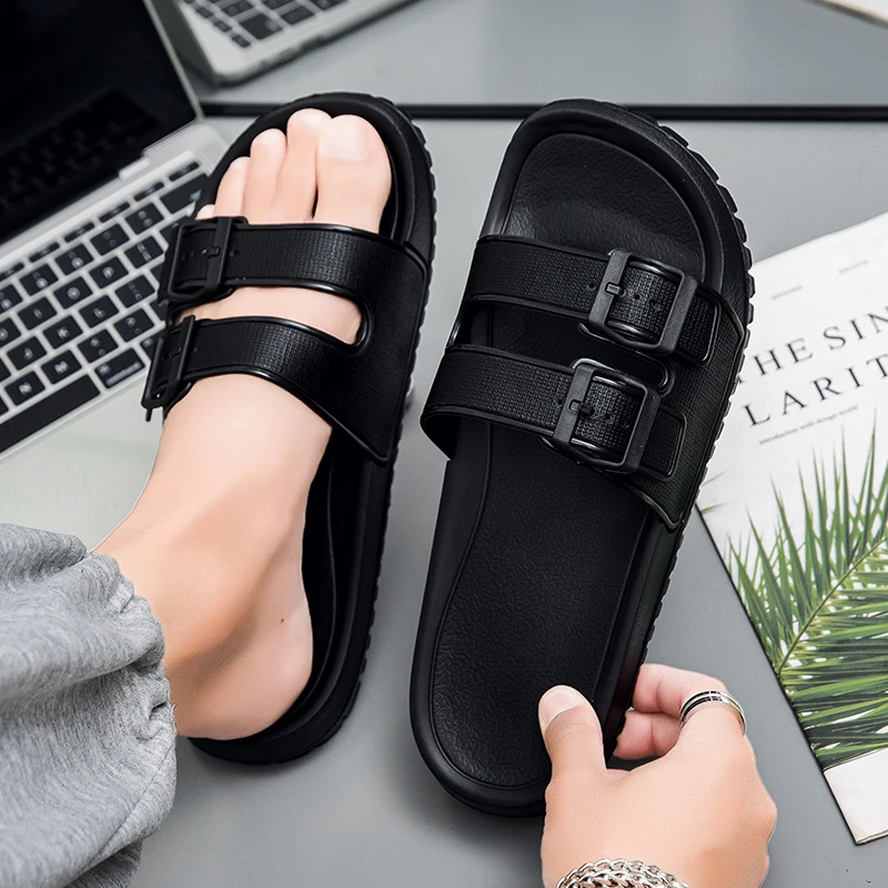 

Summer Men's Soft Slippers Indoor Outdoor Comfortable Slides Home Shoes House Room Casual Big Size39-47 EVA Lightweight for Men