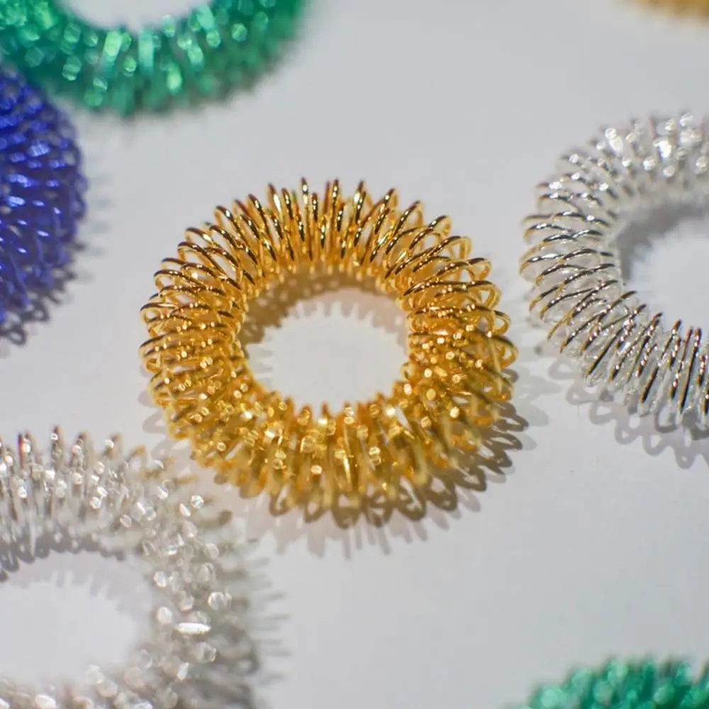 Finger Massager Spring Spiky Sensory Finger Spring Rings Relief Stress And Anxiety Finger Toys Finger Lose Weight