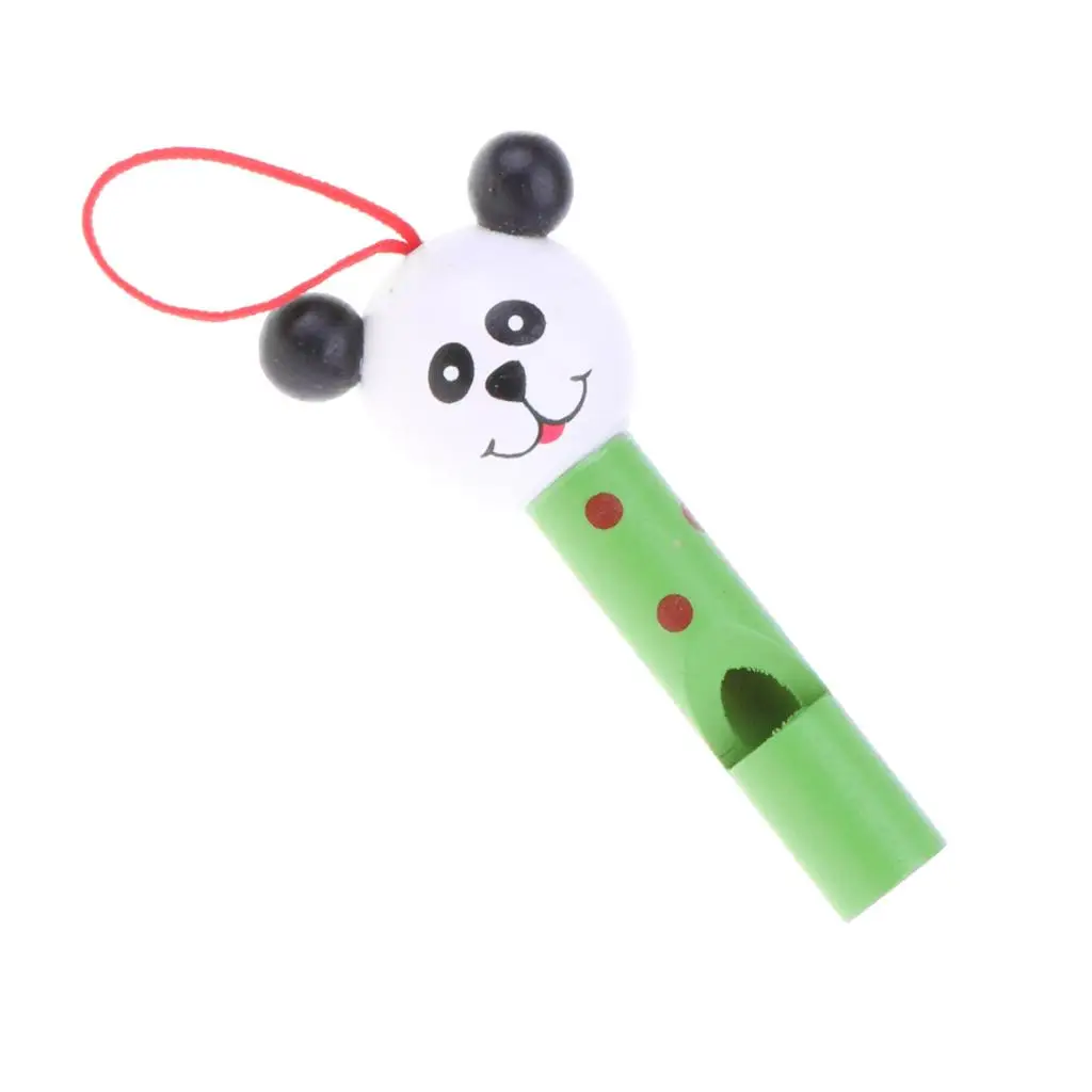 Wooden Whistles Toy Animal Head Trumpet Musical Instrument for Kids Early Learning Wooden Toys Baby Sensory Play