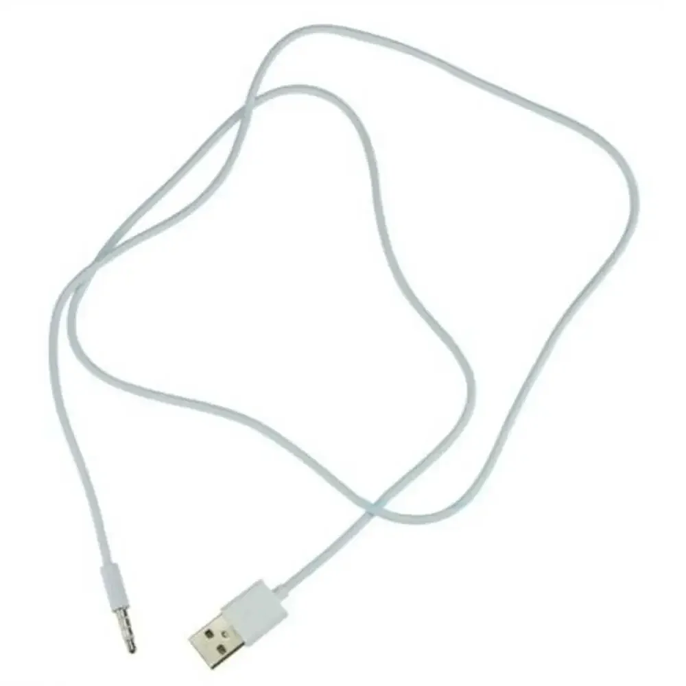 New 3.5mm AUX Audio Plug Jack to USB 2.0 Male Charge Audio Cable Adapter Cord