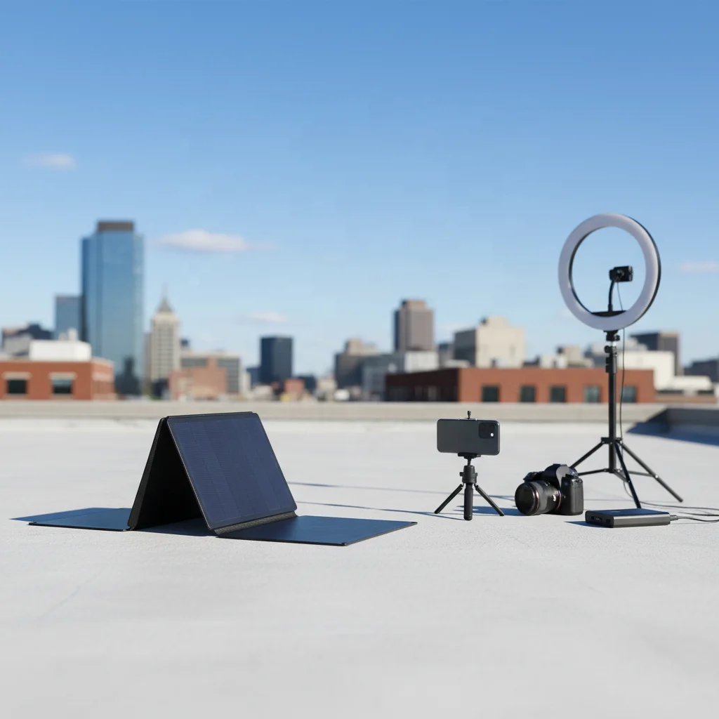 36W Foldable Solar Panel Mobile Charger 13.2V USB Output CE/FCC Certified More 23% Efficiency for Phones Cameras Live Stream