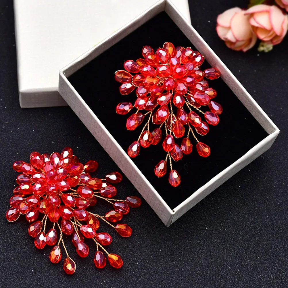 

2pcs Crystal Shoe Clips Rhinestone Decorative Bridal Buckles Wedding Party Accessories Safe Durable Fashionable Shoe Rack