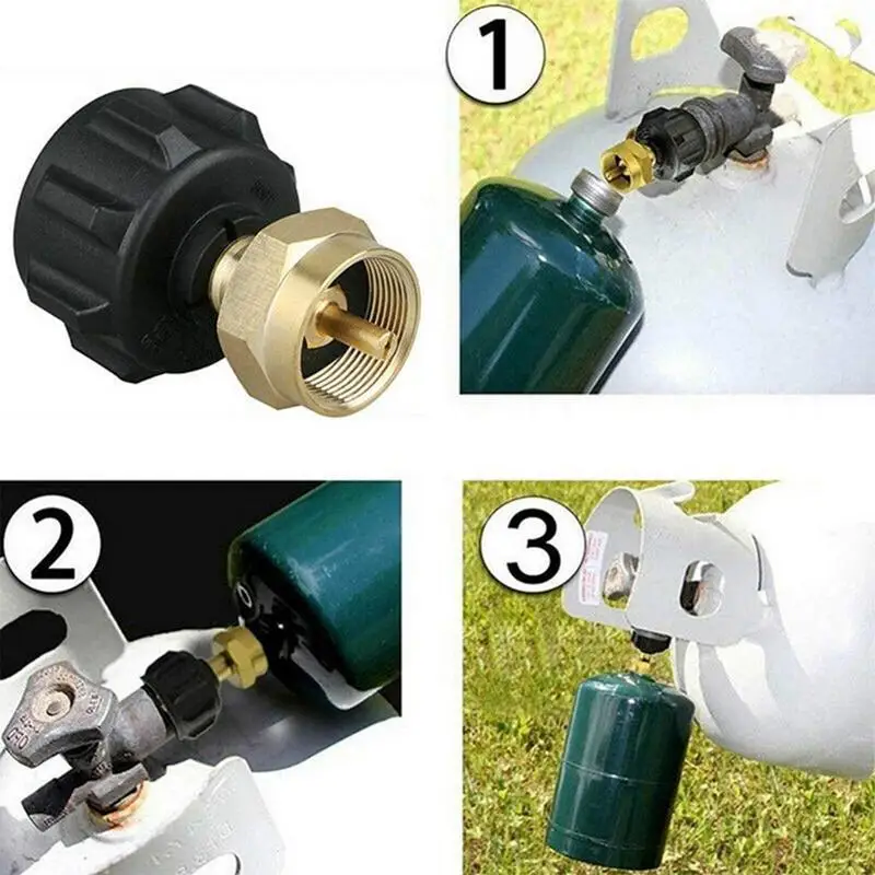 Propane Refill Adapter QCC1 Regulator Valve Propane Refill Adapter Kitchen Camping Fill Tank Suitable For QCC1 Propane Tank