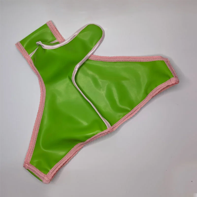 Hot Man Latex Briefs Fetish Cosplay Underpants Seamless Underwear fetish Boxer sheath exotic Pants men sexy black  T-back Thong