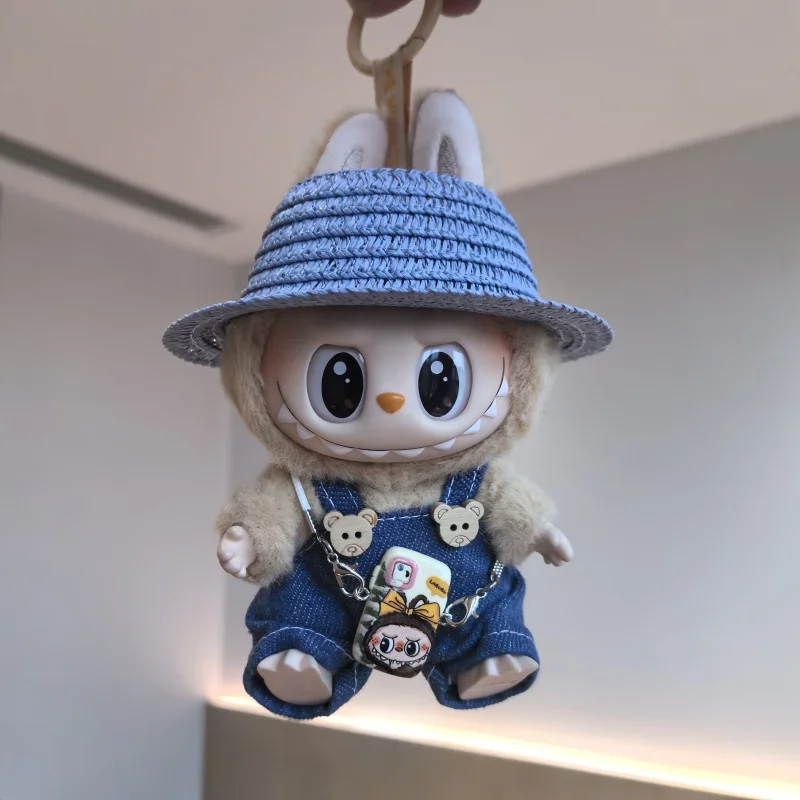 

Doll clothes for Labubu Outfit V1 V2 V3 17cm Dolls Sitting Accessories Glasses Clothing Designer Kids Gift Sweater Hat Bag Set