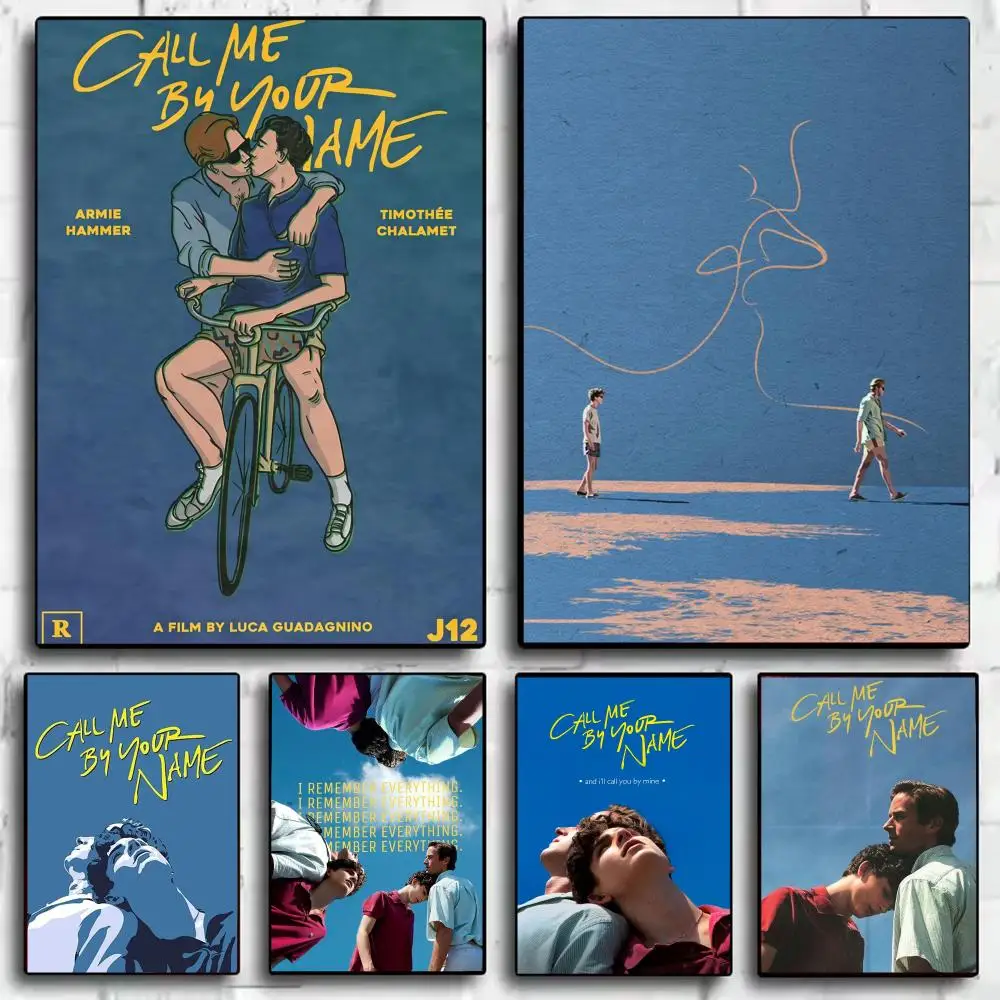 Film C-Call Me by Your Name Poster-Aufkleber, selbstklebende Wandtapete, HD-Wandaufkleber für Schlafzimmer, Wohnzimmer, Heimdekoration, Geschenk