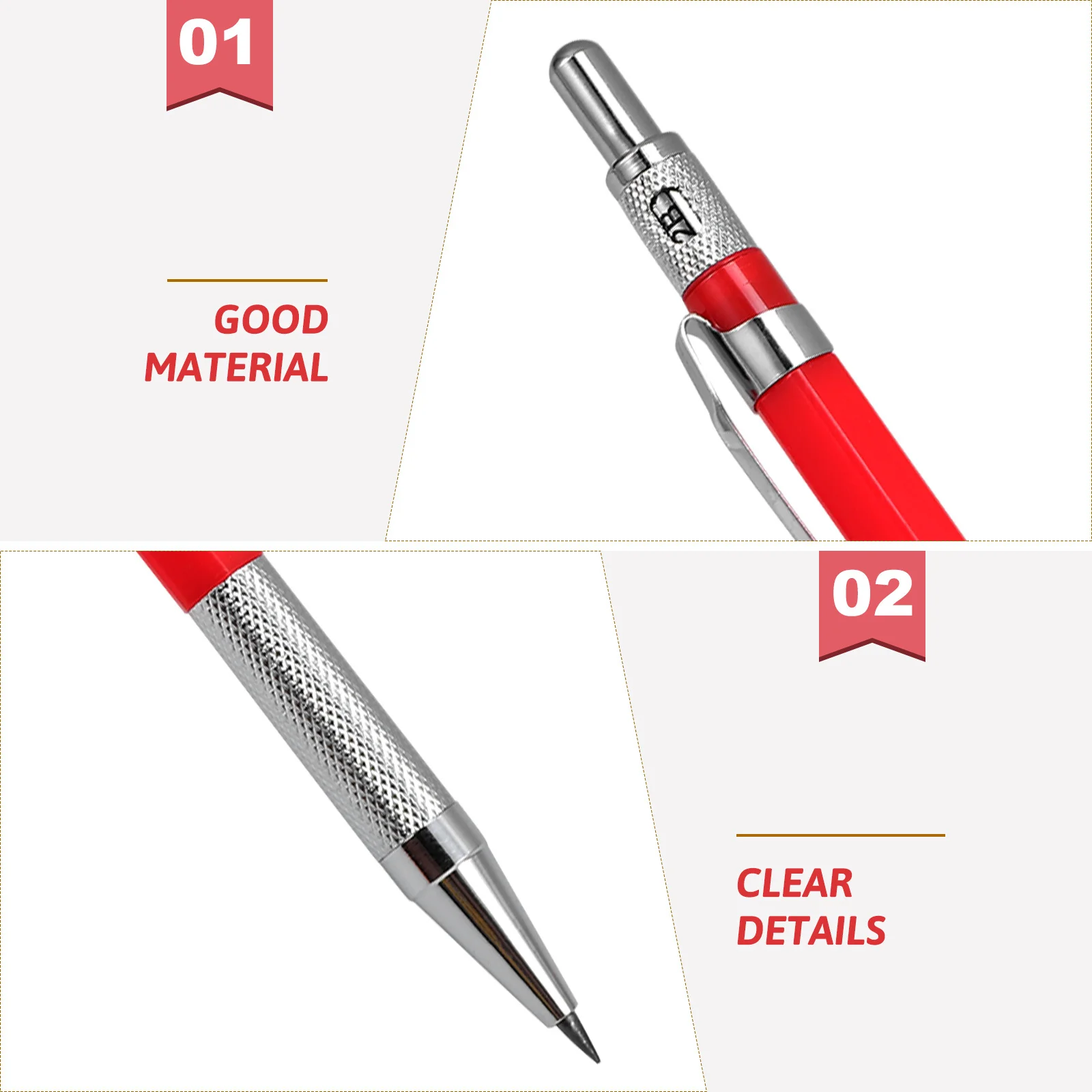 

1Set Engineering Drawing Pencil 2.0mm Mechanical Carpenter Pencils Automatic Refills Precision Woodworking Stationery Supplies