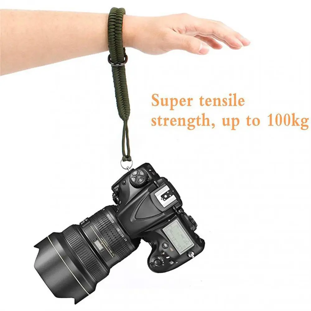 Grip Weave Cord Camera Wristband Wrist Lanyard Quick Release Connector Hand-Woven Wristband SLR Camera Shoulder Strap With Base