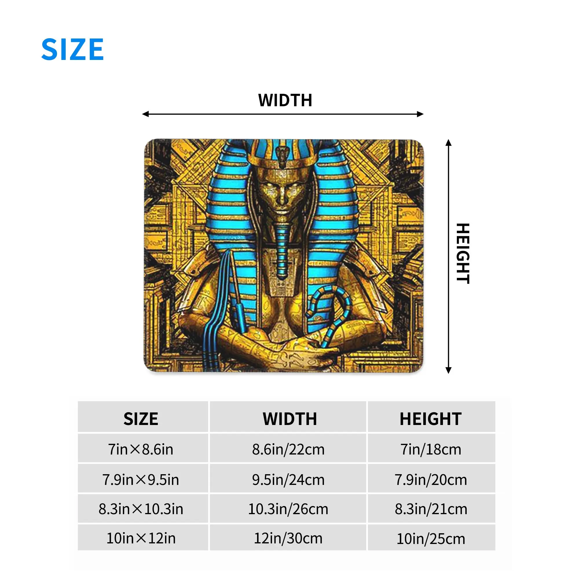 Egyptian Pharaoh With Golden Crown Illustration Mouse Pad Computer Keyboard Mouse Mat Gamer Laptop Desk Mat Office  Table Mats