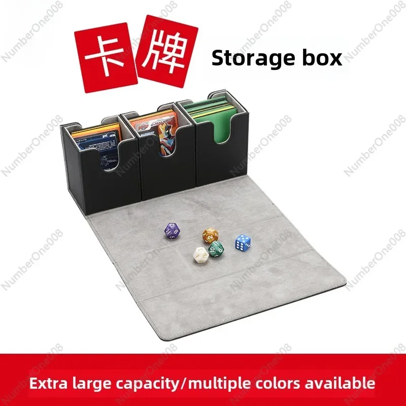 Multifunctional 3-in-1 Card Box Storage Box Large Capacity Magic Pokémon Magnetic Shine Card Box Set