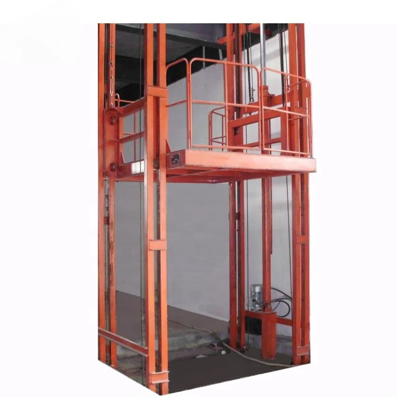 300Kg-3t load 3.5m-15m height wall-mounted guide rail lifting platform cargo lift