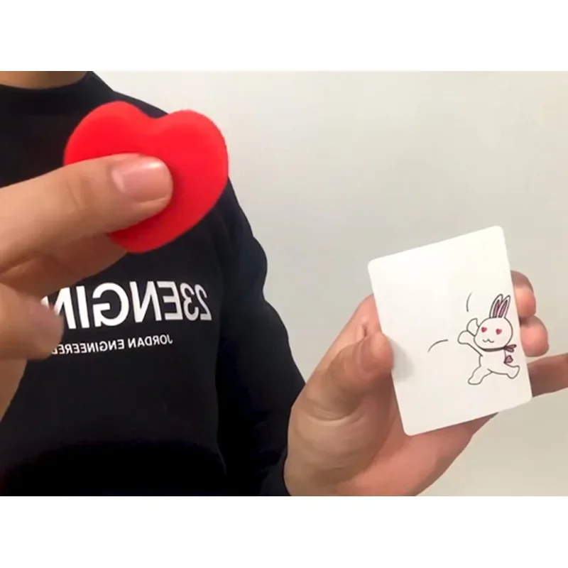 Губка в форме кролика от J.C Magic Tricks Heart On the Card To Real Heart Губка Magia Magie Close Up lllusions Уловки Ментализм