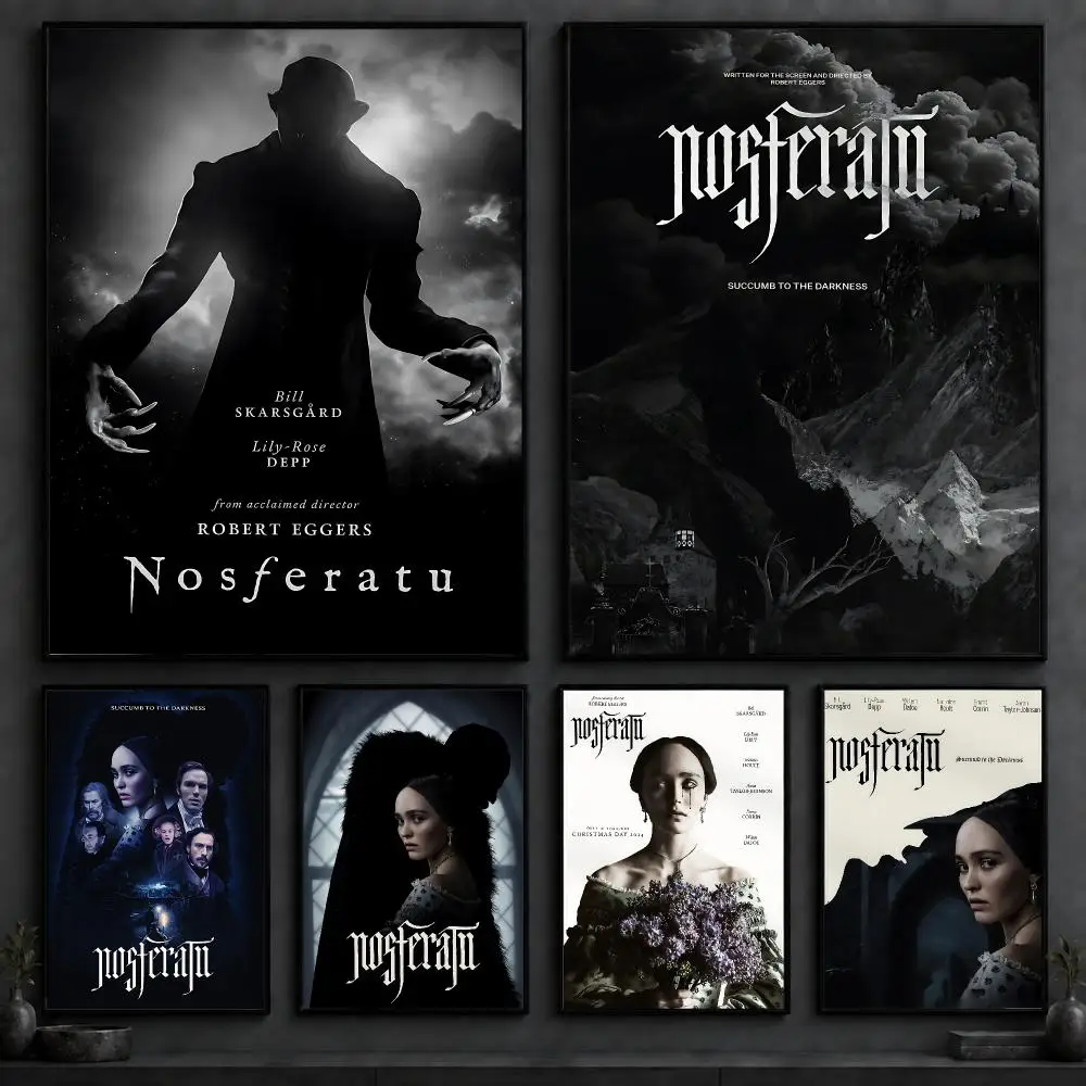 Movie N-NosferatuS Poster Art  Self-Adhesive No Glue Residue Wall Decor for Bedroom Living Room
