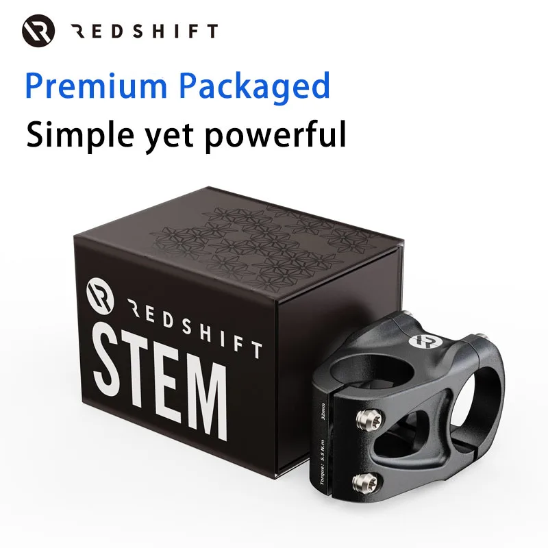 

Redshift Mountain Bike Ultralight Short Stem (32mm Carbon Fiber, OD1) with Titanium Alloy Bolts