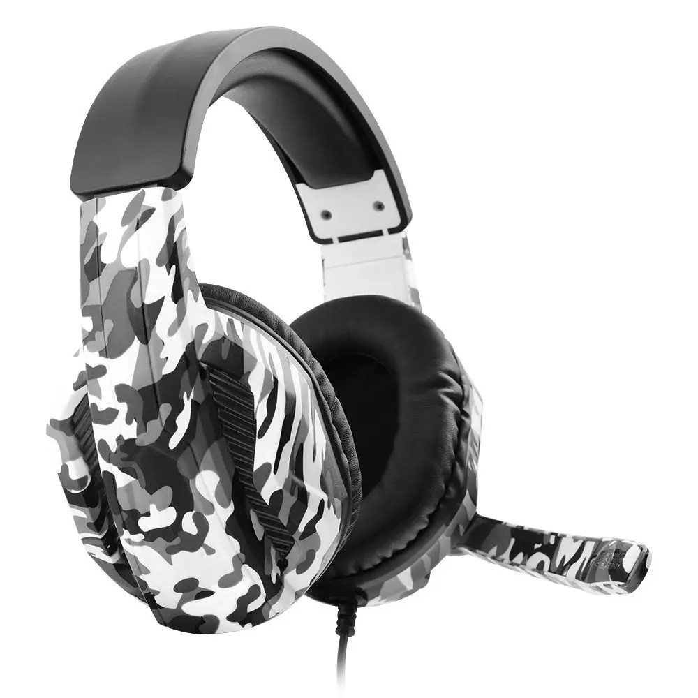 3.5mm Gaming Headset Fashion Camouflage Wired Headphones Professional Gamer with Microphone for PS4/PS3/ONE/360/Switch/PC