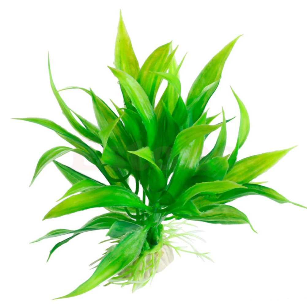 Plastic Manmade Water Plant Grass Green 15cm Height for Aquarium Simulation Artificial plants Decor akvaryum dekor