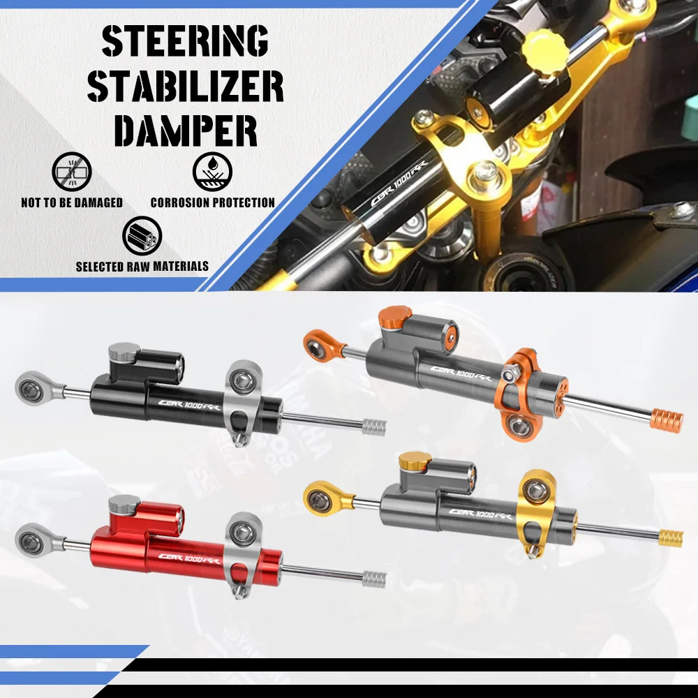 

For HONDA CBR1000RR CBR 1000RR 1000 RR 2004-2020 2021 2022 2023 2024 2025 Motorcycle CNC Adjustable Steering Damper Stabilizer