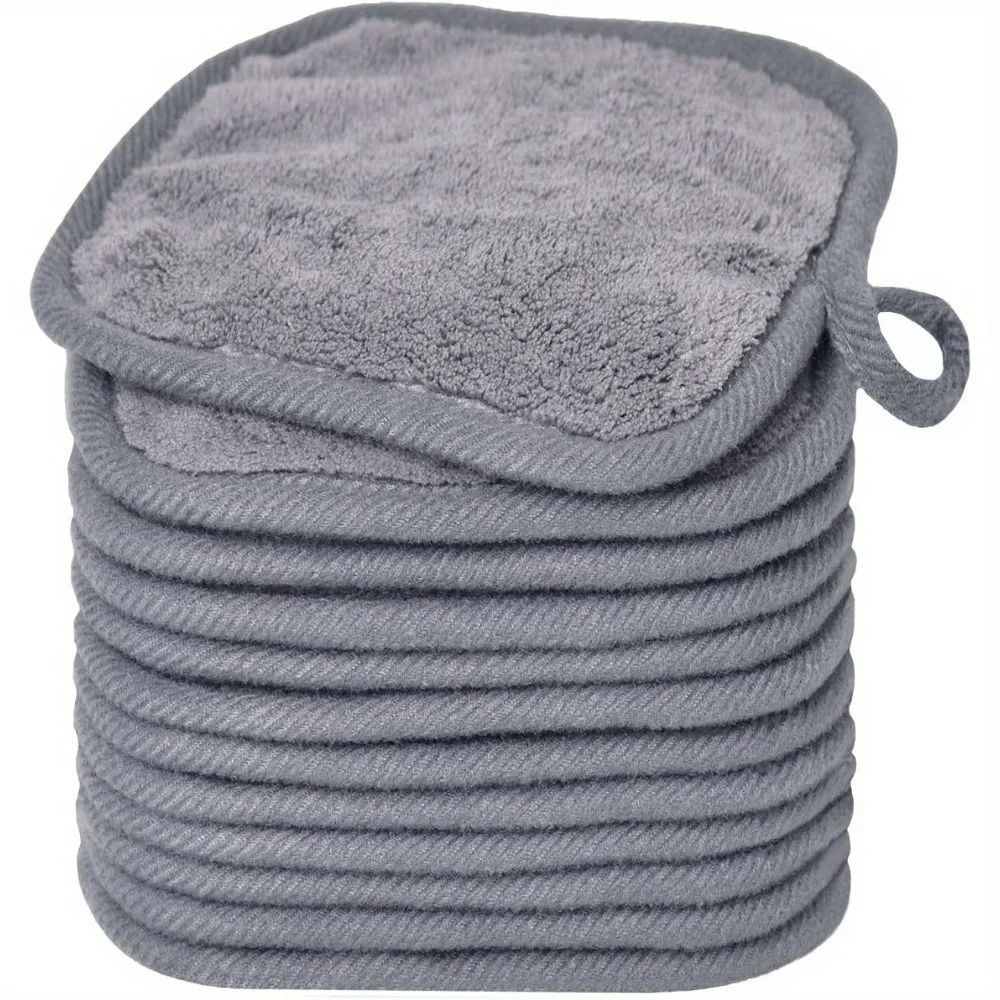 12PCS Mikrofaser Gesicht Tücher Wiederverwendbare Make-Up Entferner Tuch Make-Up Handtücher Gesicht Tiefen Reinigung Pads Hautpflege Schönheit Werkzeuge