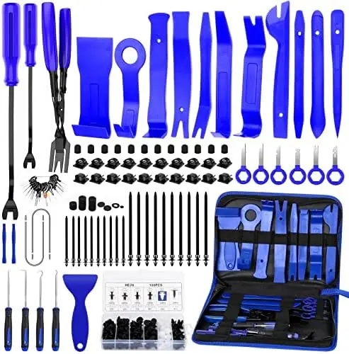 

GLK 248-Piece Trim & Pry Tool Kit for Auto Repair – Door Panel, Radio, Fastener Removal with Retainer Clips