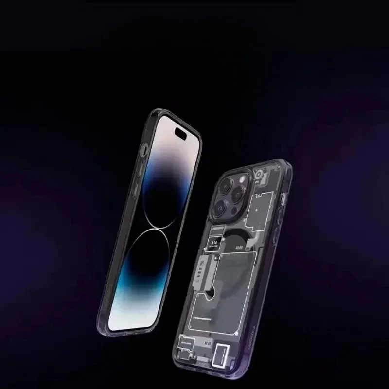 FOR 2024 Original Technology Phone Case For IPhone 16 15 14 13 12 Pro Max Plus Magnetic Wireless Charging High Quality Bumpers