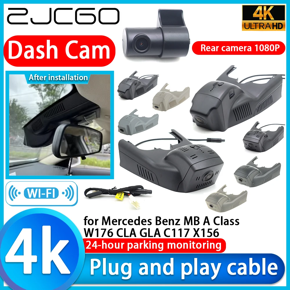 

ZJCGO for Mercedes Benz MB A Class W176 CLA GLA C117 X156 4K DVR Dash Cam Car Camera Sony Lens Monitor Video Recorder Recording