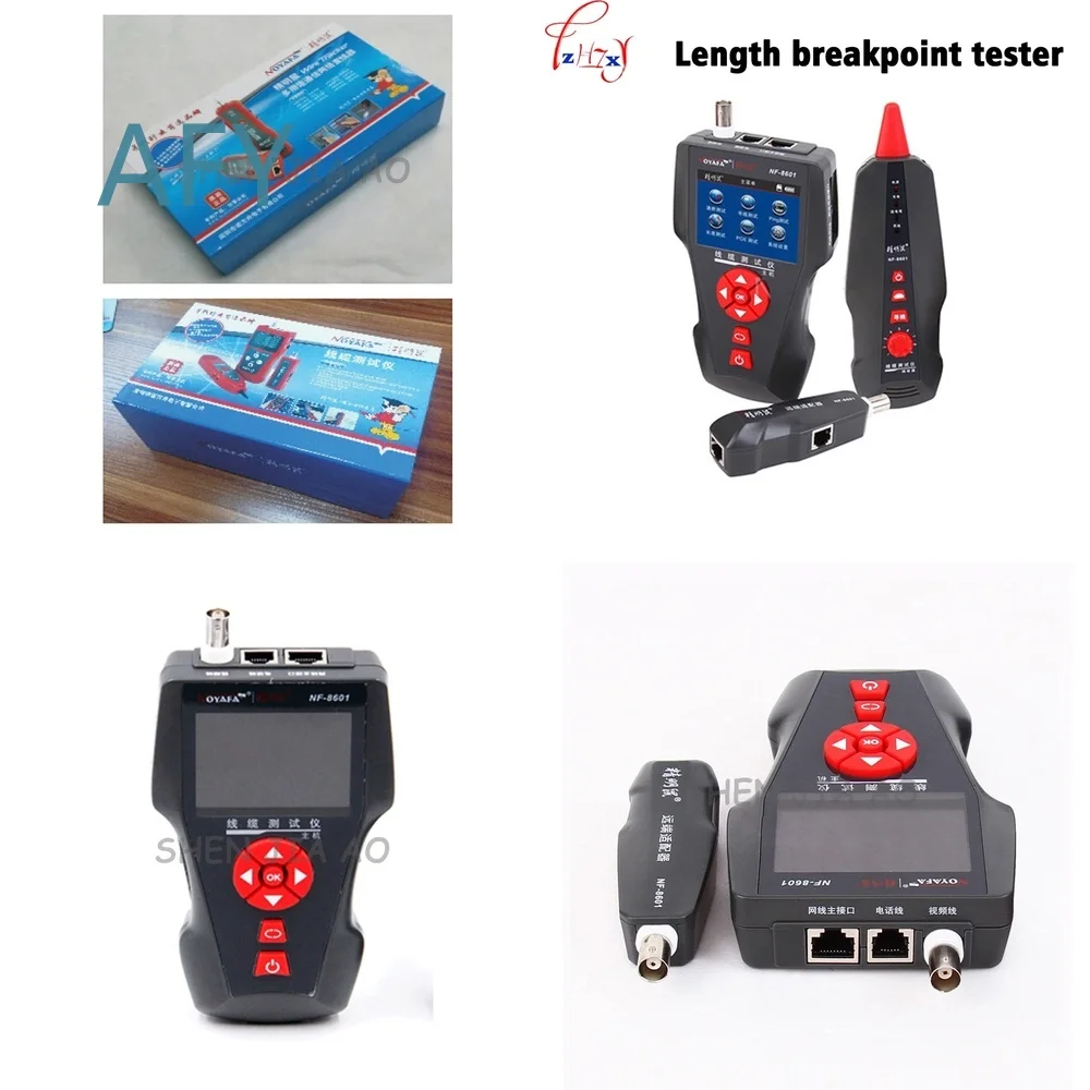NF-8601 for 3.7V Cable Tester with LCD Display Full Function Network Tester for Length Measurement Breakpoint Detection Wire