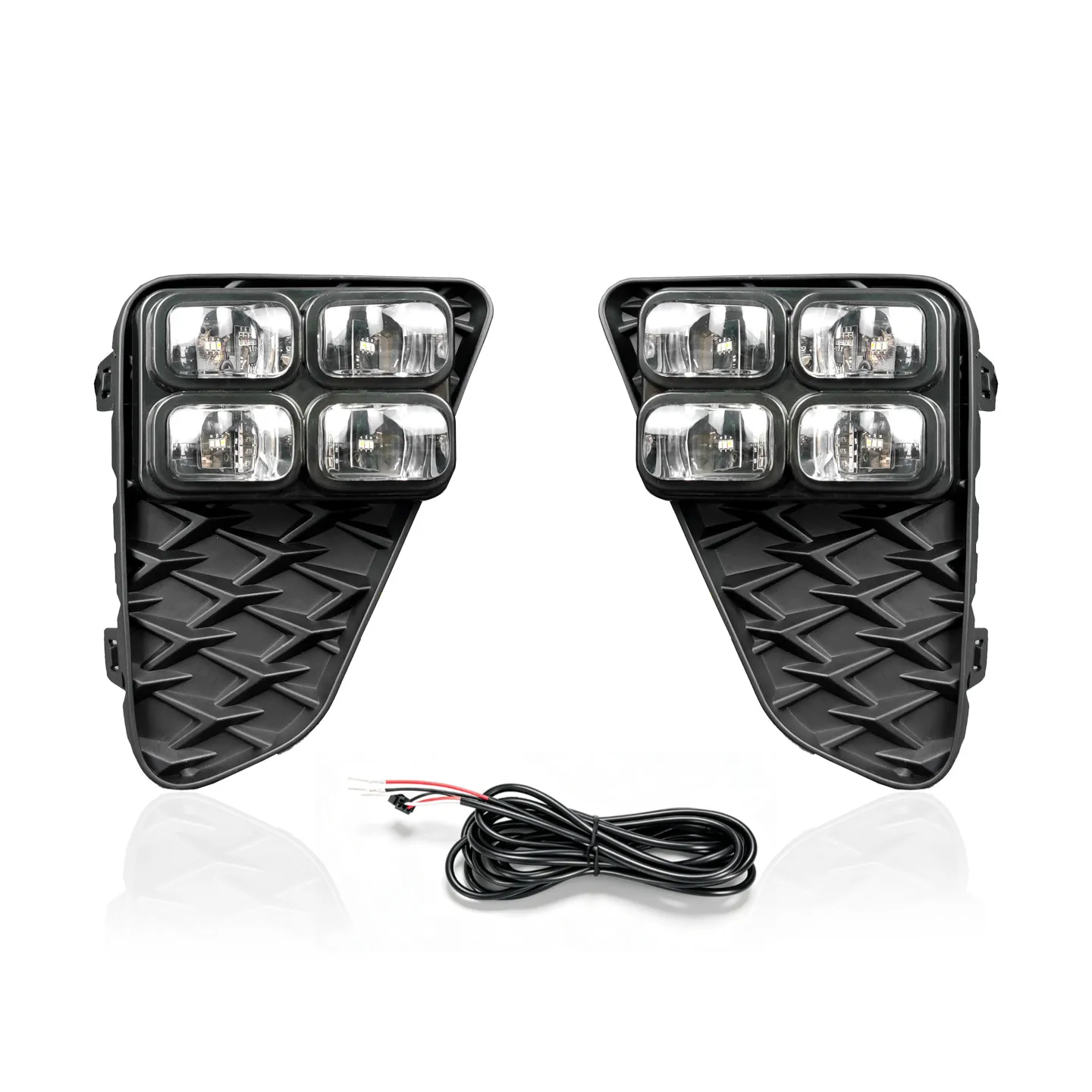 Car Led Daytime Running Light Dymanic Turn Signal Front Fog Lamp Modified Daylight For Dacia Spring/ Renault City K‑ZE 2019-2020