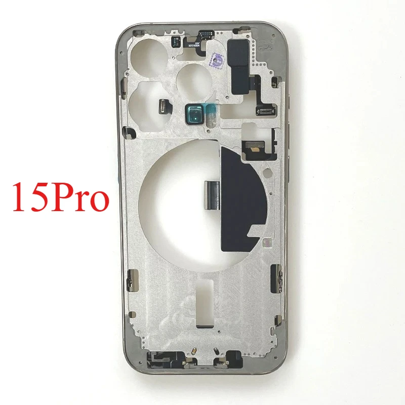 For iPhone 15 Pro Full Housing Middle Frame Bezel With Volume