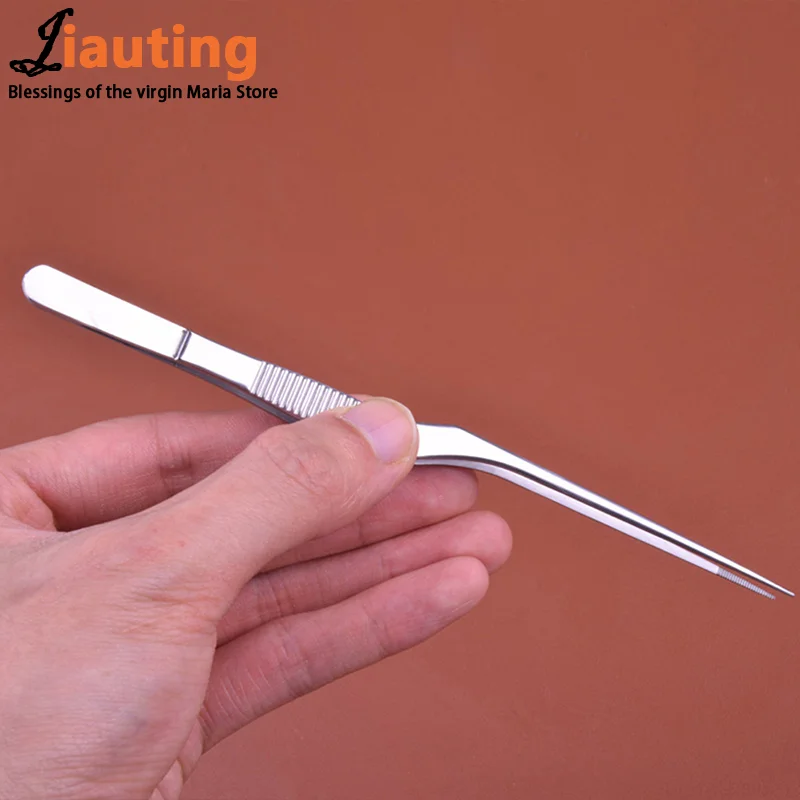 Ear Nose Earpick Wax Removal Forceps Angled Clamp Nasal Tool Curved Earwax Tweezers Clip Eyelash Remover Cleaner Tweezer