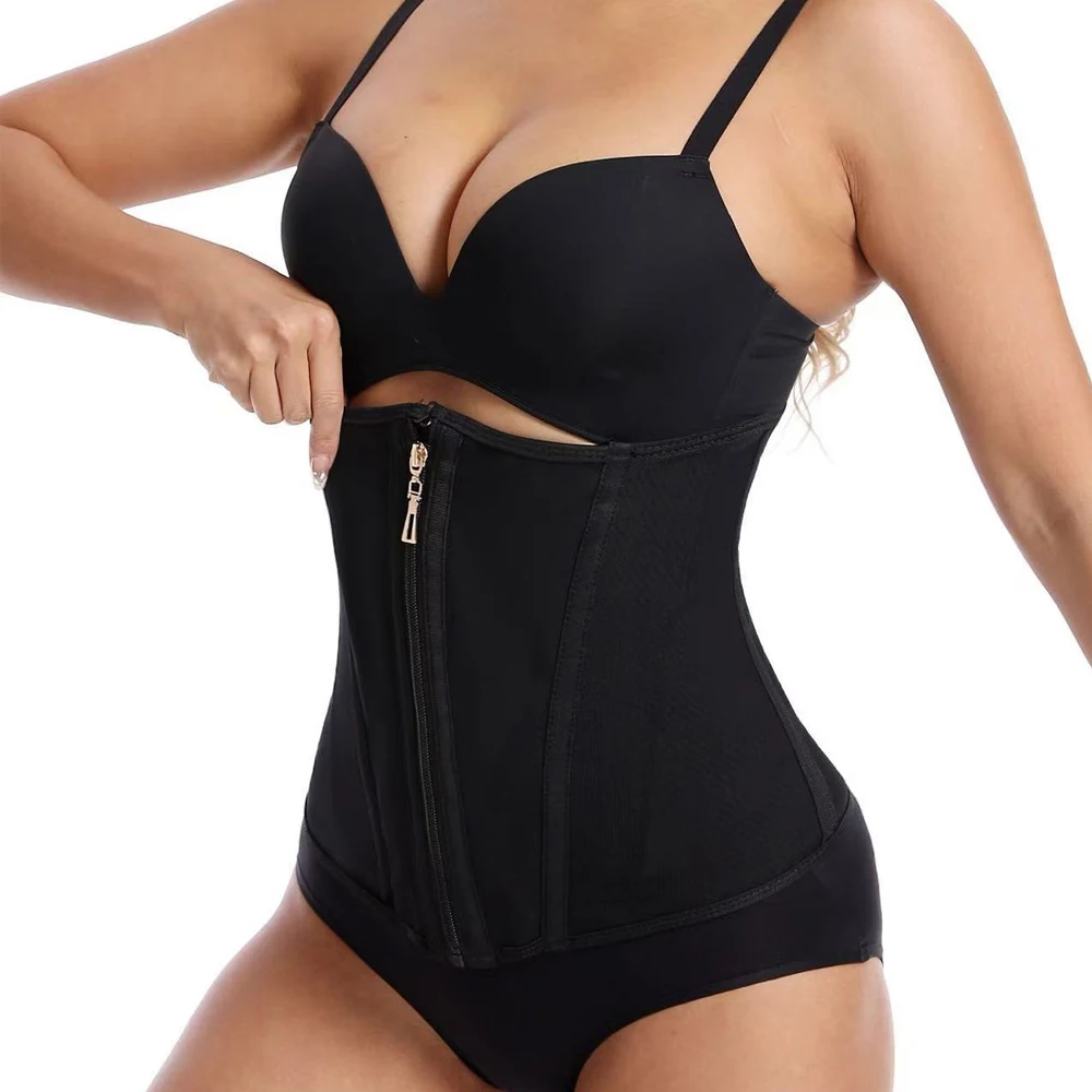 1 Stück Taillentrainer für Frauen Bauchkontrolle Workout Taillenkorsett Shapewear Postpartum Körperformer mit Reißverschluss und Haken – Detail 6