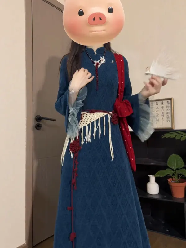 

New Chinese Style National Trend Improved Dress Slimming Long Vintage Unique Beautiful Spring 2026 Fashionable Clot...