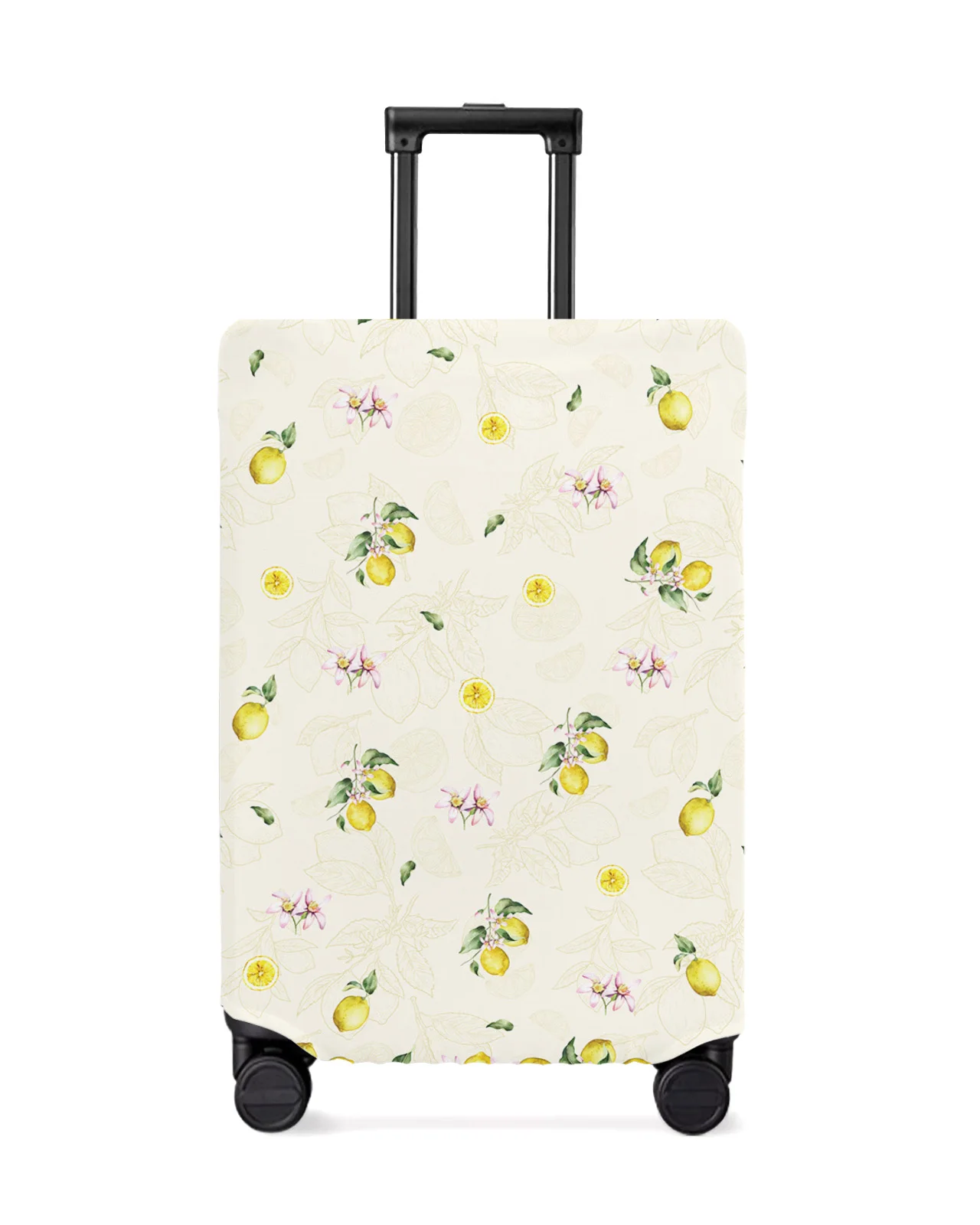 

Idyllic Summer Fruit Lemon Luggage Cover Stretch Suitcase Protector Baggage Dust Case Cover for 18-32 Inch Travel Suitcase Case