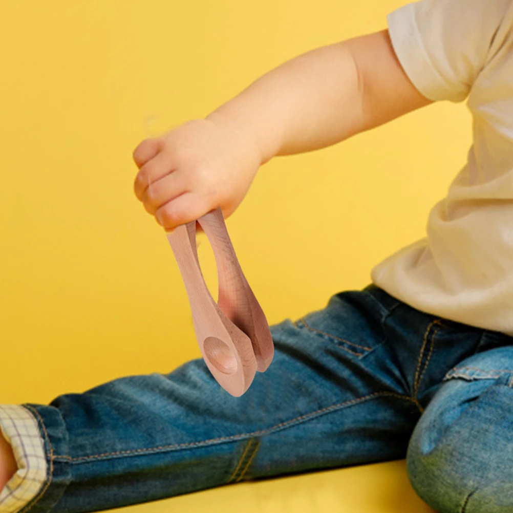 

2Pcs Wooden Musical Spoons Lightweight Spoon Instrument for Party Education Performance Percussion Instrument Musical Spoons