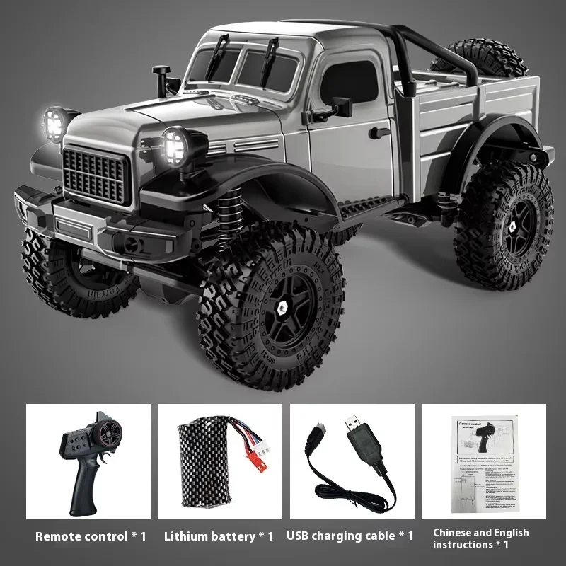 2.4grc Remote Control Off-Road Vehicle Simulation Pickup Four-Wheel Drive Climbing Car Model For Boys, Electric Toy Gift