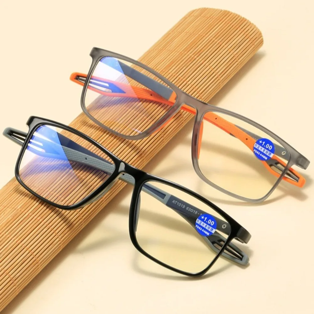 خفيفة الرياضة طول النظر الشيخوخي النظارات البصرية النظارات الديوبتر إلى + 4.0 كبار السن نظارات للقراءة الربيع المفصلي إطار مربع