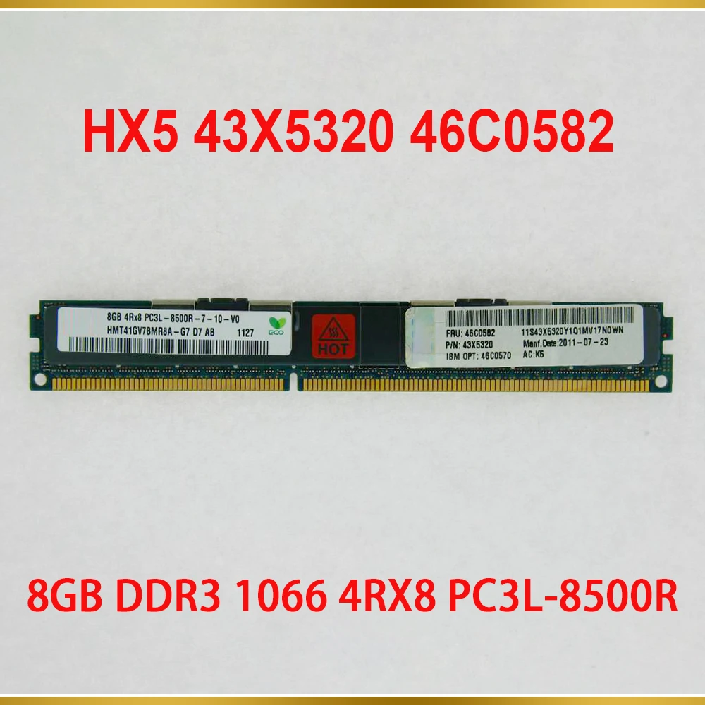 

1PCS Server Memory For IBM RAM HX5 43X5320 46C0582 8GB DDR3 1066 4RX8 PC3L-8500R VLP REG