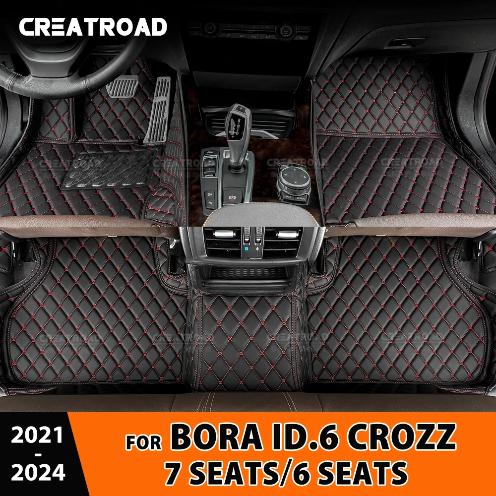 

Car Floor Mats For VW Volkswagen ID.6 Crozz 6/7 Seats 2021 2022 2023 2024 Custom Foot Pads Carpet Cover Interior Accessories