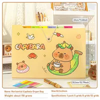 Capybara Information Book Kawaii A4 Transparent Insert Folder Collection Book Student Certificate Test Paper Storage Book