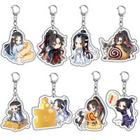 Anime Mo Dao Zu Shi Keychain Wei Ying Lan Zhang Figure Key Chain Grandmaster of Demonic Cultivation For Children Birthday Gifts
